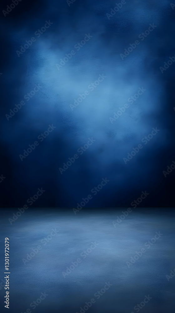 Abstract Background - Dark Blue Moody Empty Room Abstract Background - Dark Blue Moody Empty Room