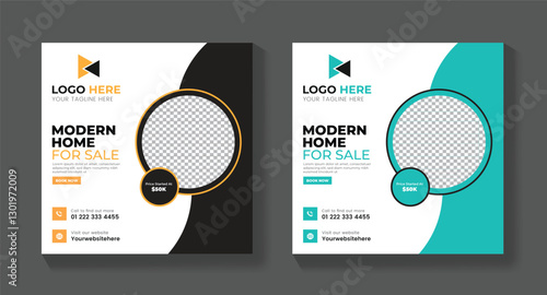 Rent For Family Social Media Post Template, Real Estate Post Template, Modern Home, Dream House, Elegant House, Print Ready