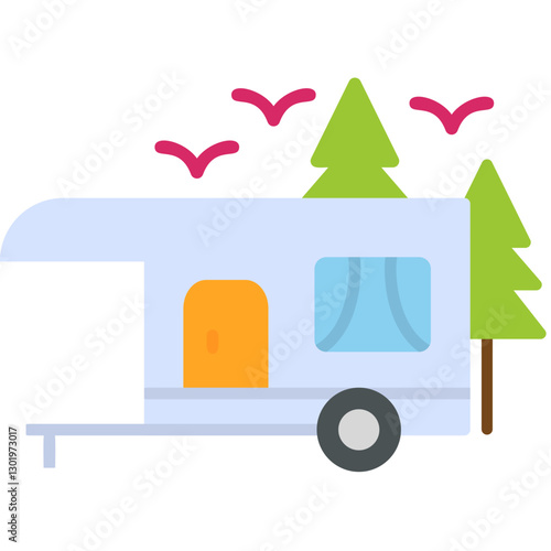 Camping Trailer Icon