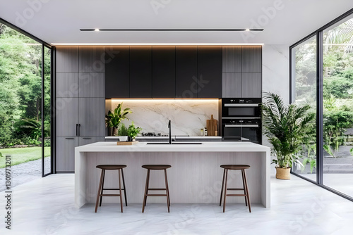 Modern Kitchen 3D Illustrat...