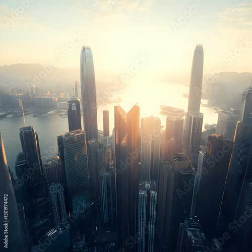 Photo Cityscape Sunrise Arc...
