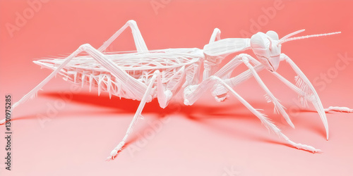 3D Illustration White Manti...