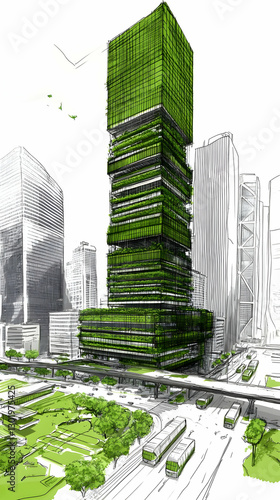 Illustration Green Architec...