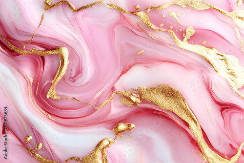 Abstract Background Pink Go...