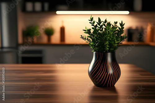 Photo Vase with Plant on Ki...