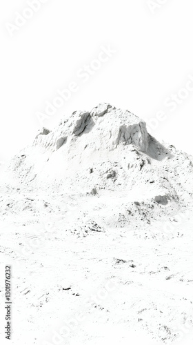 3D Render White Mountain La...