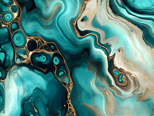 Abstract Background - Teal,...