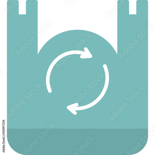 Recycled Plastic Bag Icon