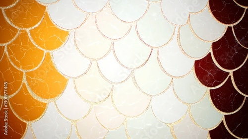 Wallpaper Mural Elegant Gold   Hues Scallop Pattern Background Torontodigital.ca