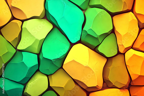 3D Abstract Background Gree...