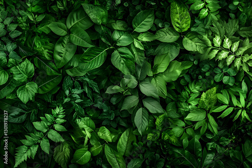 Lush Green Leaves Backgroun...