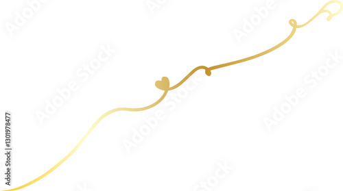 Elegant Golden Thread Decoration Ornament