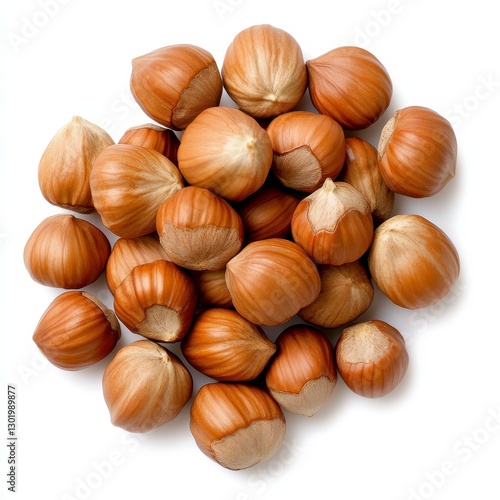 Wallpaper Mural Cluster Of Hazelnuts On White Background Torontodigital.ca