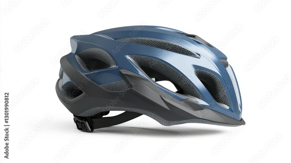 Durable protective bike helmet, designed with a reinforced outer shell and soft inner padding, isolated on white. Durable protective bike helmet, designed with a reinforced outer shell and soft inner padding, isolated on white.