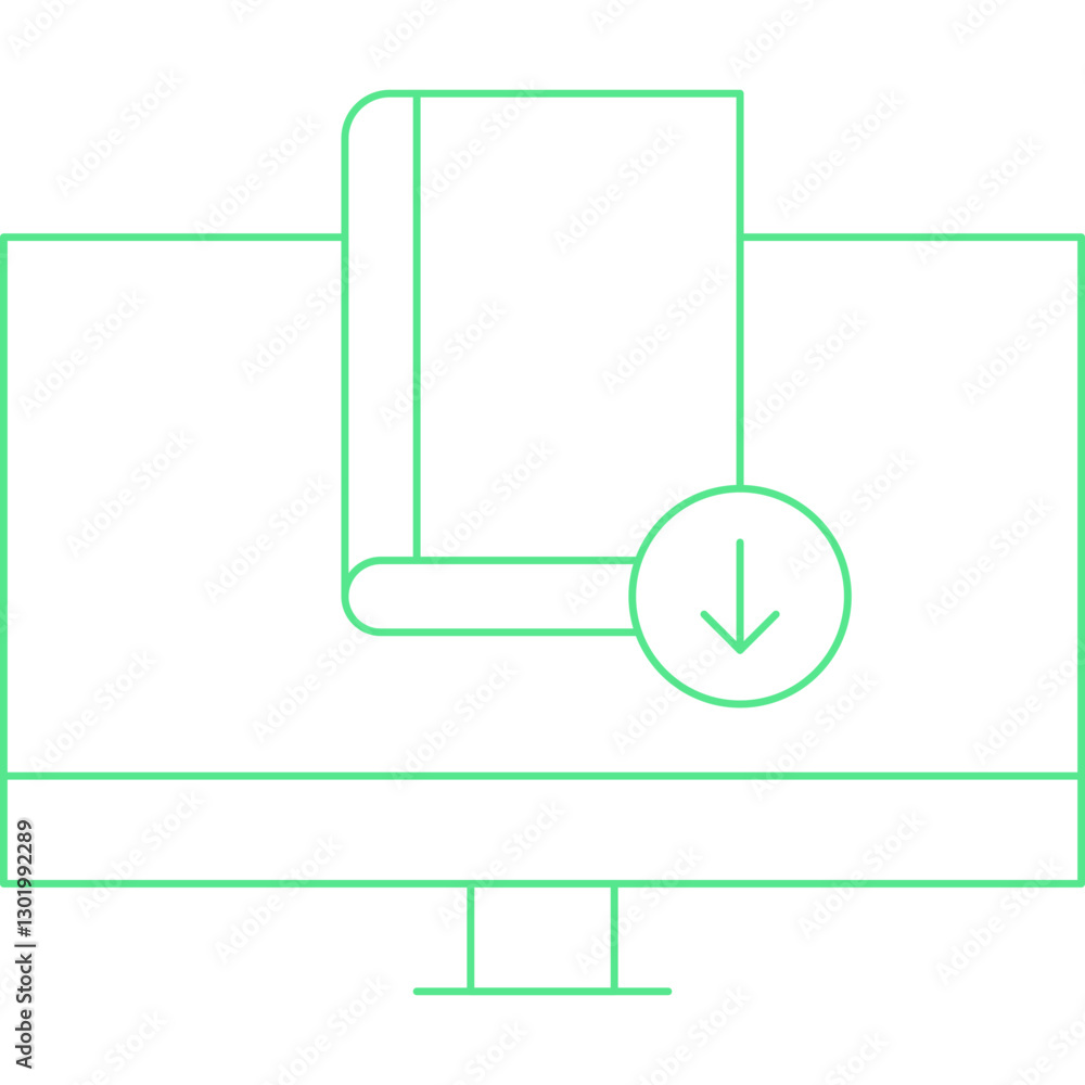 Download EBook icon single vector illustration Download EBook icon single vector illustration