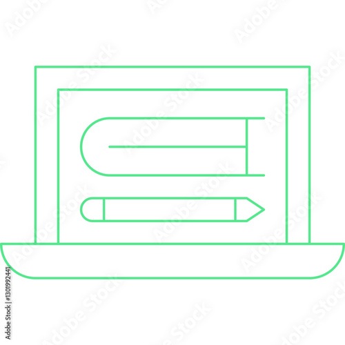 Online Knowledge icon single vector illustration