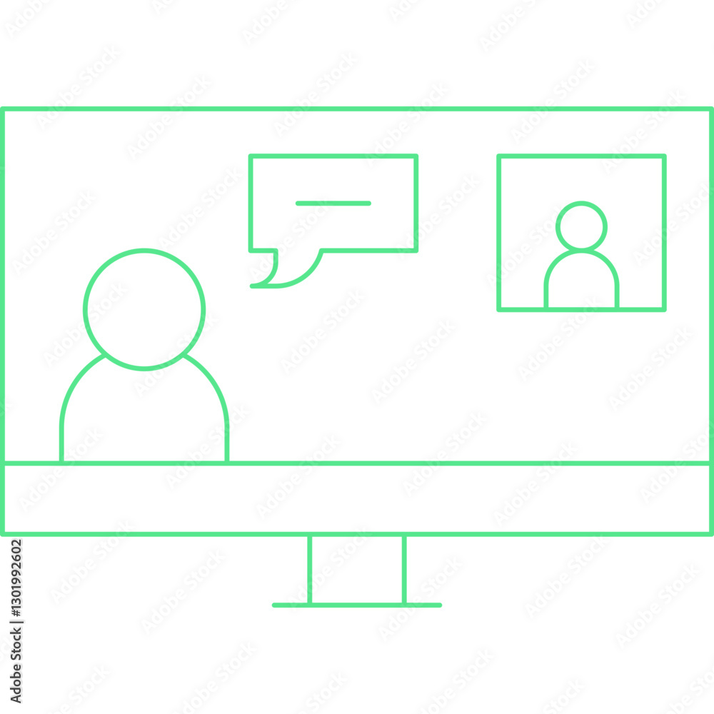 Video Conferencing icon single vector illustration Video Conferencing icon single vector illustration
