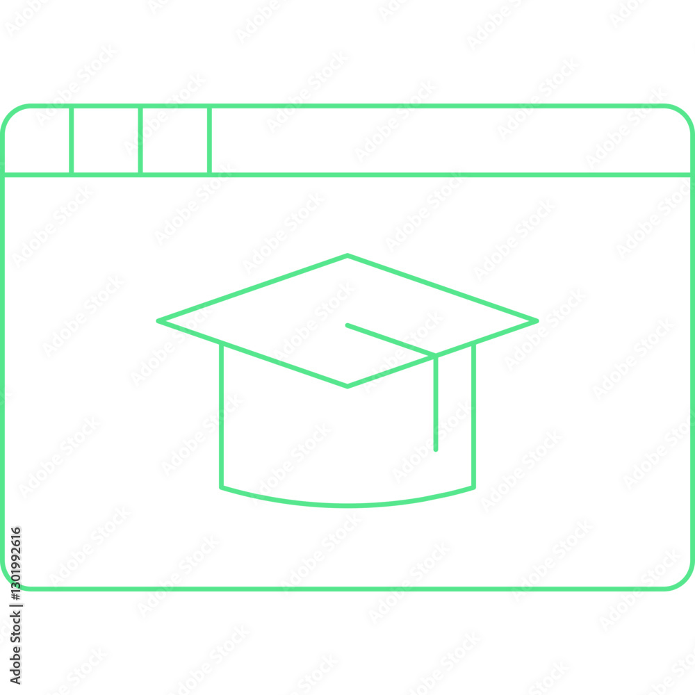 Virtual Education icon single vector illustration Virtual Education icon single vector illustration