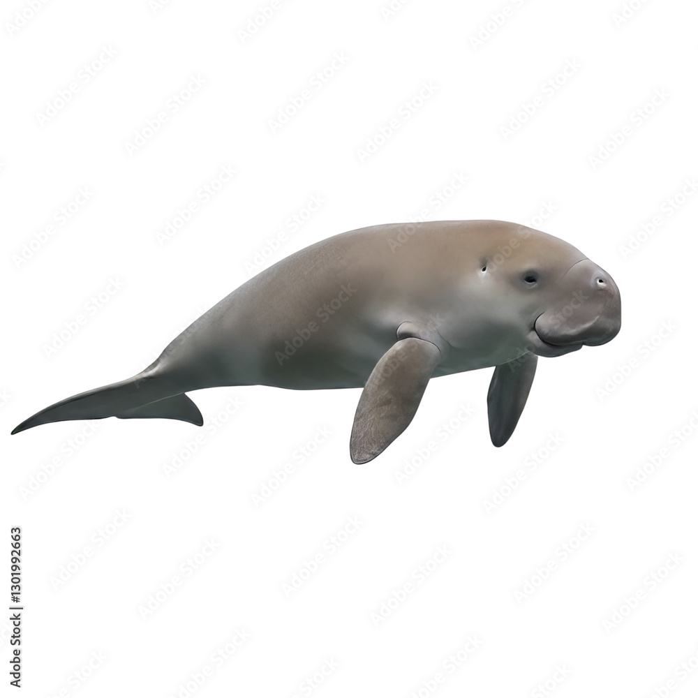 Naklejka premium Dugong on high quality transparent background png