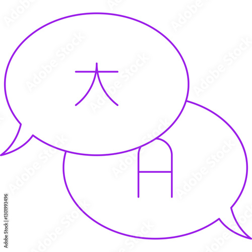 Language Translation icon single vector illustration