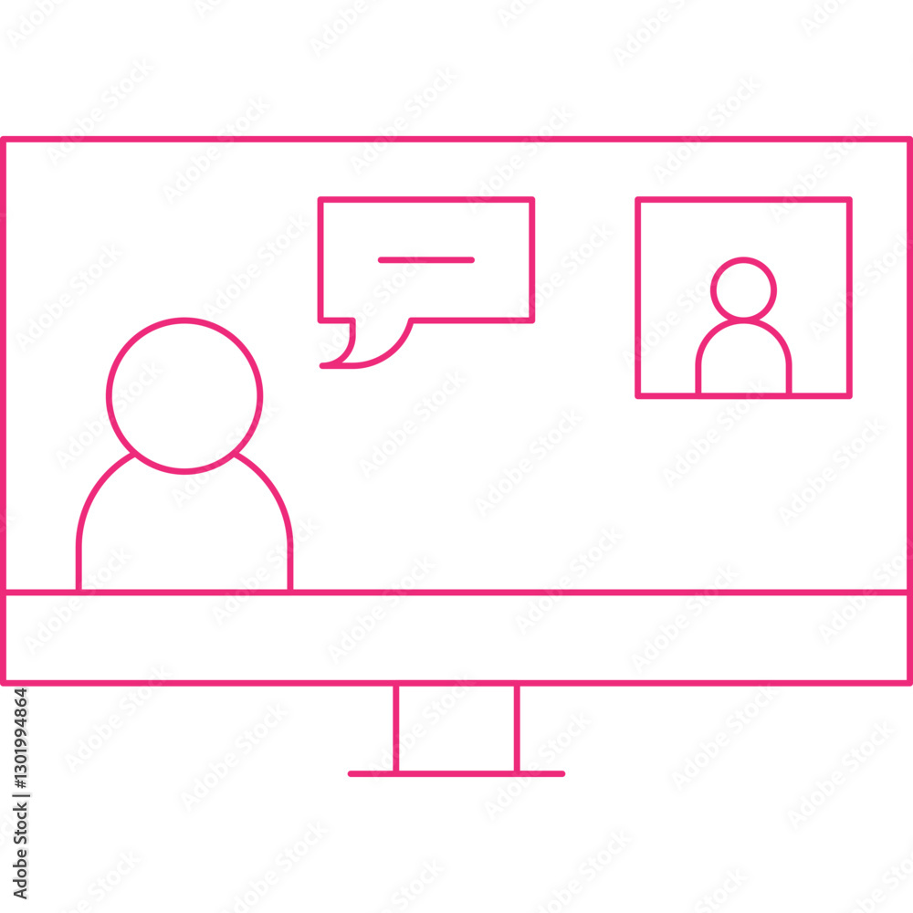 Video Conferencing icon single vector illustration Video Conferencing icon single vector illustration