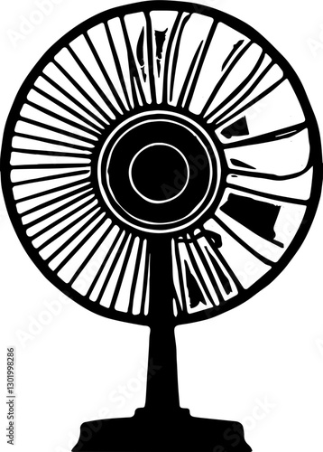 black fan vector illustration