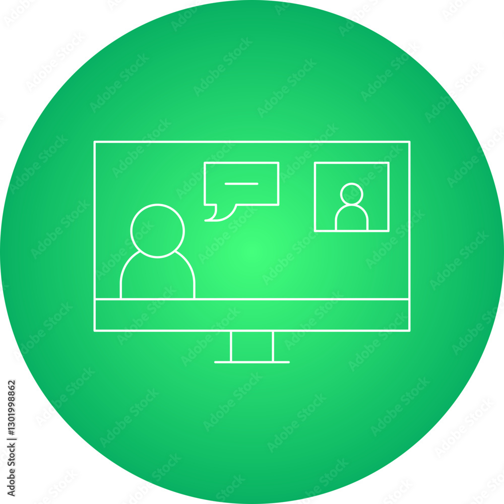 Video Conferencing icon single vector illustration Video Conferencing icon single vector illustration