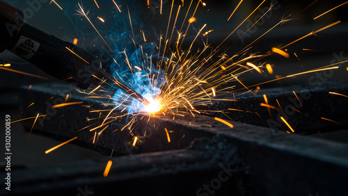 Wallpaper Mural Welding Sparks and Metal Processing Torontodigital.ca