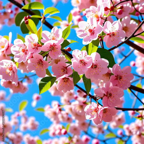 flores de cerezo rosadas