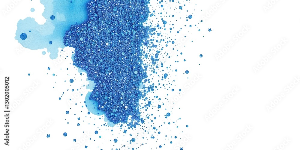 Obraz premium Ethereal Blue Dust Dance on Canvas Spectrum