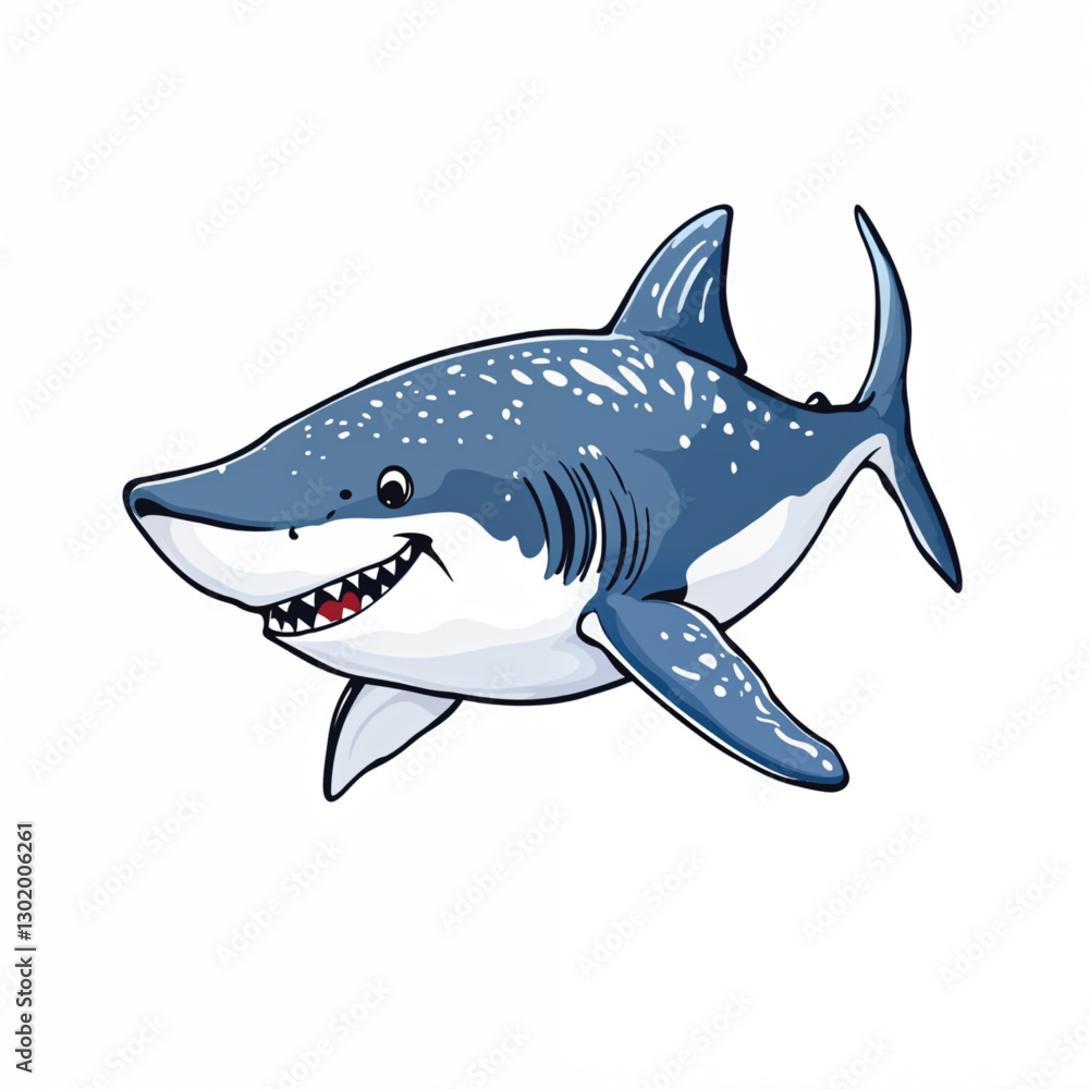 Fototapeta premium great white shark vector