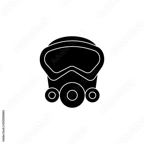 Gas mask glyph icon