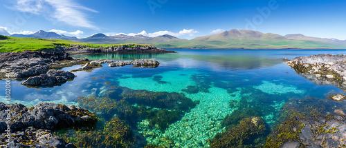 Stunning coastal landscape isle of mull nature photography crystal clear waters serene environment panoramic view