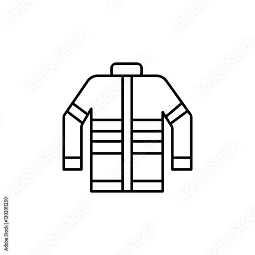 Jacket fire line icon