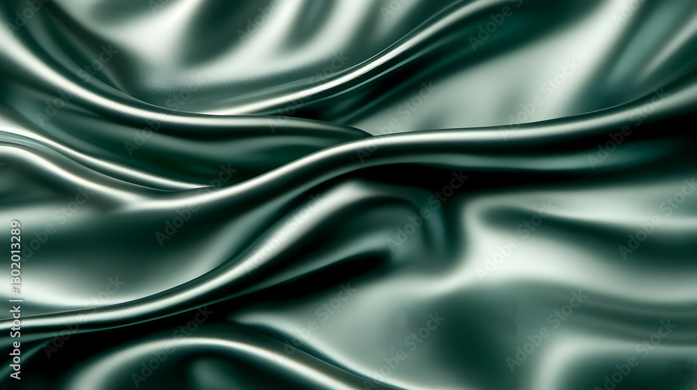 Obraz premium Dark Green Silk Drape