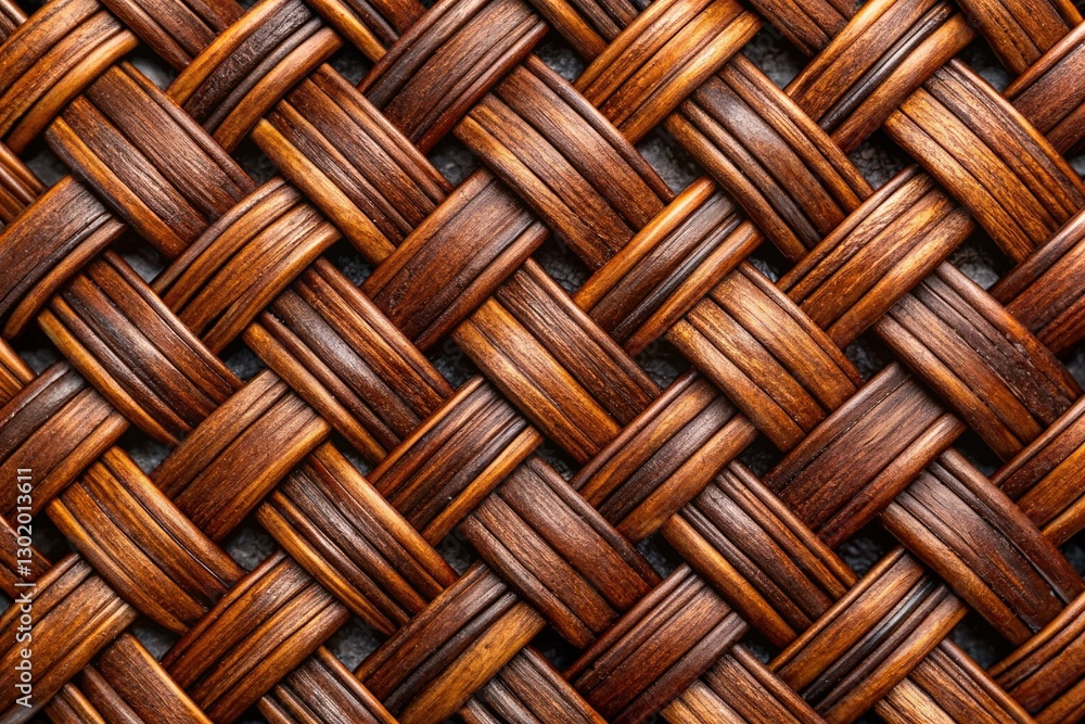 Dark Brown Woven Wicker Texture Background - Close Up Stock Photo Dark Brown Woven Wicker Texture Background - Close Up Stock Photo