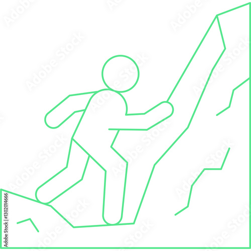 Mountain Climbing icon single vector illustration
