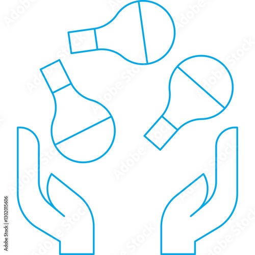 Juggling Balls icon single vector illustration