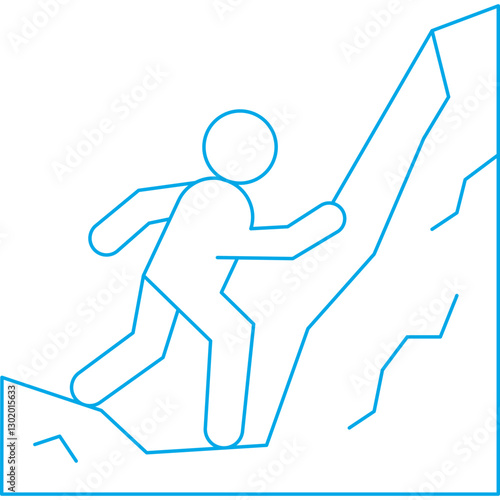 Mountain Climbing icon single vector illustration