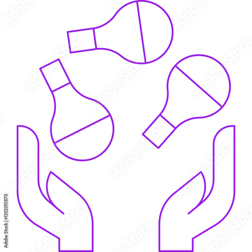 Juggling Balls icon single vector illustration