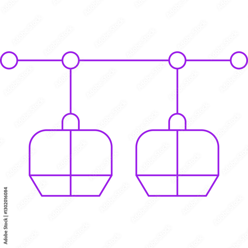 Cable Car Ride icon single vector illustration Cable Car Ride icon single vector illustration