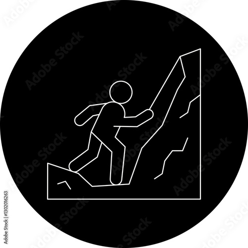 Mountain Climbing icon single vector illustration