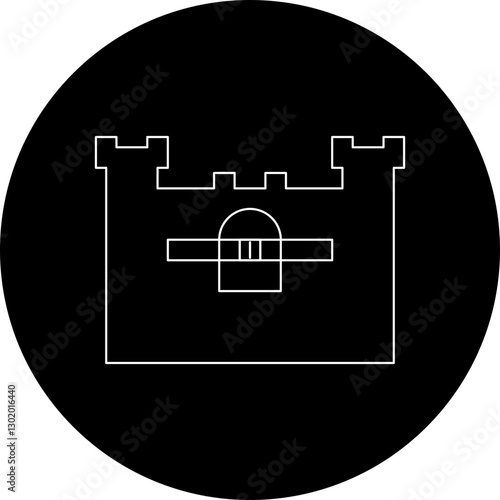 Castle I icon single vector illustration