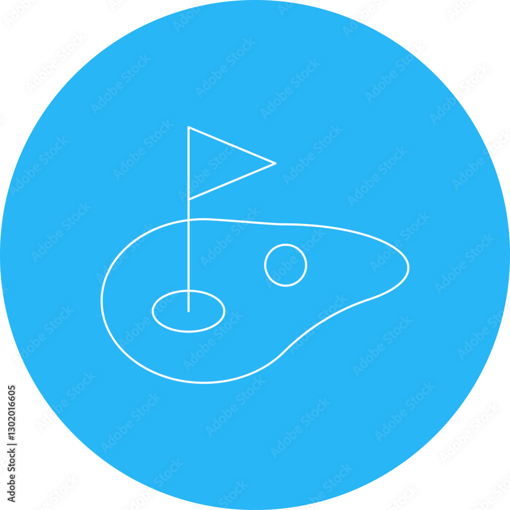 Golfing icon single vector illustration Golfing icon single vector illustration