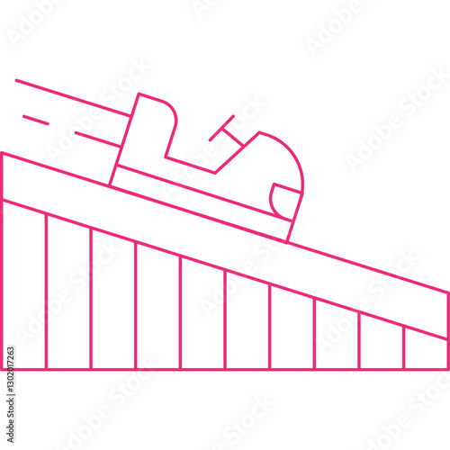 Roller Coaster icon single vector illustration