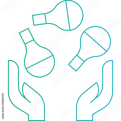 Juggling Balls icon single vector illustration