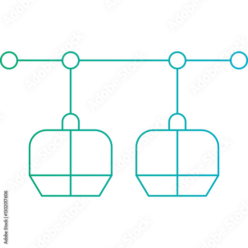 Cable Car Ride icon single vector illustration