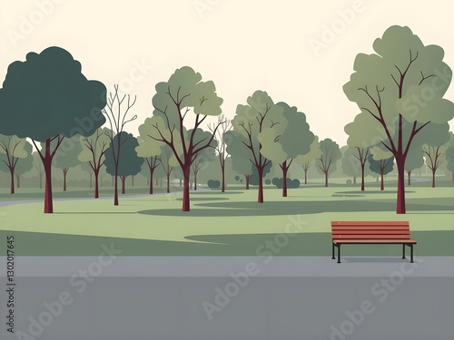 Bench in park