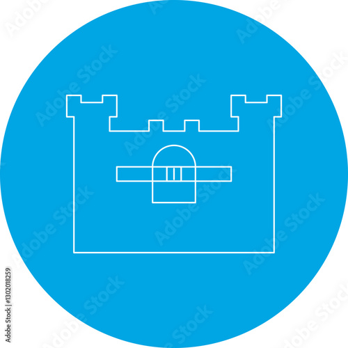 Castle I icon single vector illustration