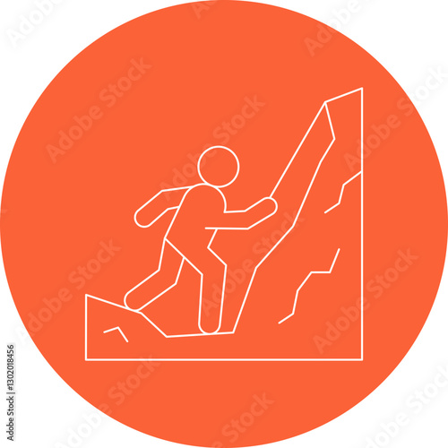 Mountain Climbing icon single vector illustration